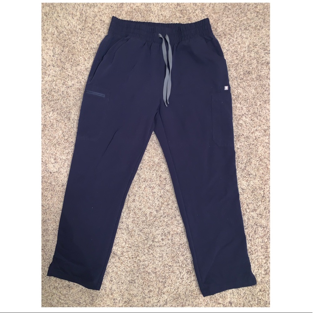 Figs Scrubs Navy High Waisted Yola Skinny Scrub Pants Size L/P